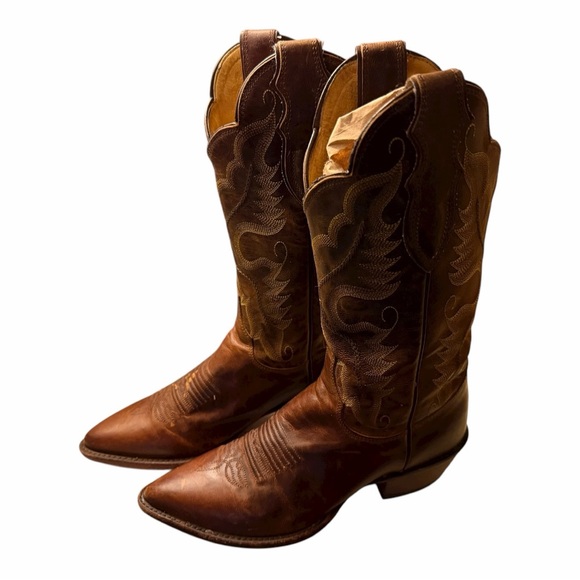 Justin Vintage Western Leather Boots - Picture 14 of 15
